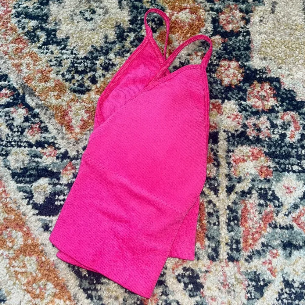 Hot Pink Bralette Top - Picture 1 of 3